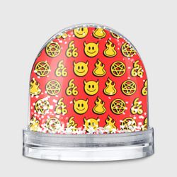 Игрушка Снежный шар 666 y2k emoji pattern