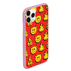 Чехол для iPhone 11 Pro Max матовый 666 y2k emoji pattern - фото 2