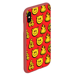 Чехол для iPhone XS Max матовый 666 y2k emoji pattern - фото 2