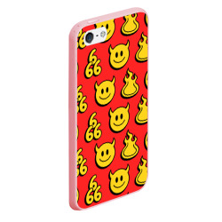 Чехол для iPhone 5/5S матовый 666 y2k emoji pattern - фото 2