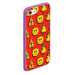 Чехол для iPhone 5/5S матовый 666 y2k emoji pattern - фото 2