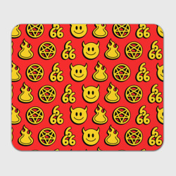 Прямоугольный коврик для мышки 666 y2k emoji pattern