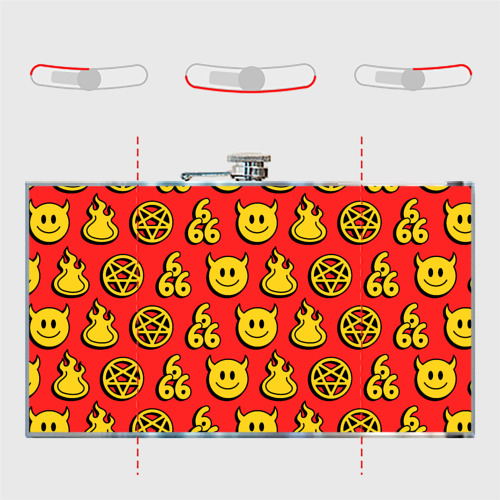 Фляга 666 y2k emoji pattern - фото 5