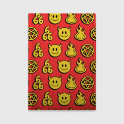 Обложка для автодокументов 666 y2k emoji pattern