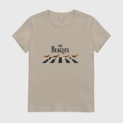 Женская футболка хлопок Битлс бигли