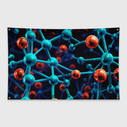 Флаг-баннер Молекулы под микроскопом 