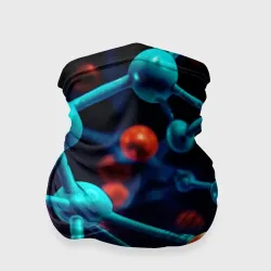 Бандана-труба 3D Молекулы под микроскопом 