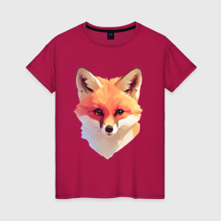 Fox's head – Женская футболка хлопок с принтом купить