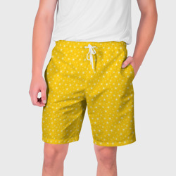 Жёлтый со звёздочками – Мужские шорты 3D с принтом купить