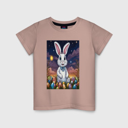 Ночной кролик – Детская футболка хлопок с принтом купить со скидкой в -20%