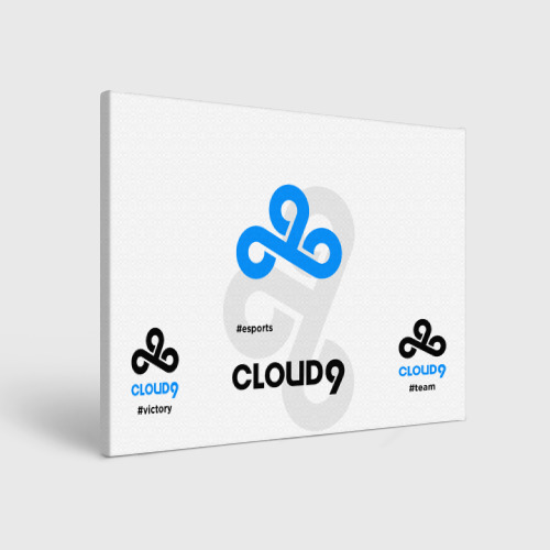Холст прямоугольный Cloud9 - esports white, цвет 3D печать