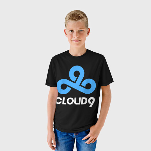Детская футболка 3D Cloud9 - esports logo, цвет 3D печать - фото 3