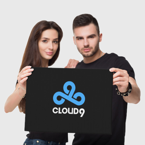 Холст прямоугольный Cloud9 - esports logo, цвет 3D печать - фото 5