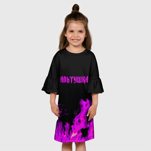 Детское платье 3D Девушка альтушка, цвет 3D печать - фото 4
