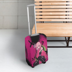 Чехол для чемодана 3D Альтушка - девочка эмо - фото 2