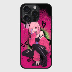 Чехол силиконовый для Apple iPhone 15 Pro матовый Альтушка - девочка эмо