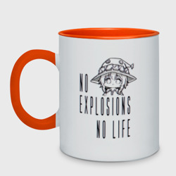 Кружка двухцветная No explosions no life