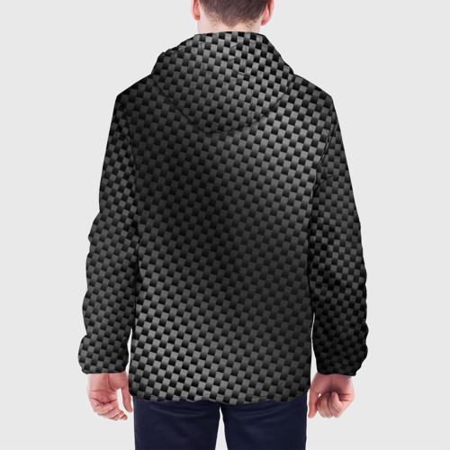 Мужская куртка 3D с принтом Subaru sport carbon, вид сзади #2