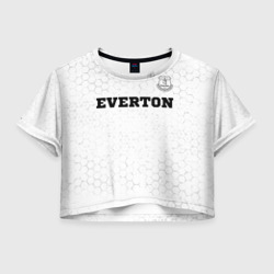 Женская футболка Crop-top 3D Everton sport на светлом фоне посередине