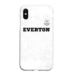 Чехол для iPhone XS Max матовый Everton sport на светлом фоне посередине