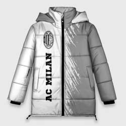 Женская зимняя куртка Oversize AC Milan sport на светлом фоне по-вертикали