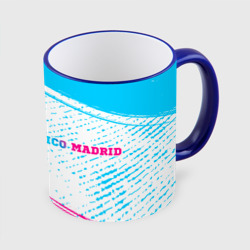 Кружка с полной запечаткой Atletico Madrid neon gradient style по-горизонтали