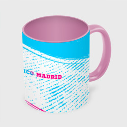 Кружка с полной запечаткой Atletico Madrid neon gradient style по-горизонтали