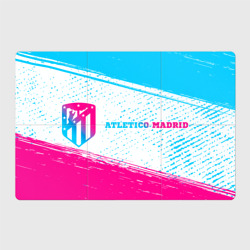 Магнитный плакат 3Х2 Atletico Madrid neon gradient style по-горизонтали