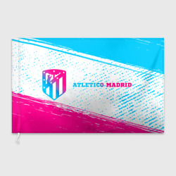 Флаг 3D Atletico Madrid neon gradient style по-горизонтали