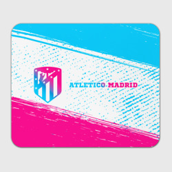 Прямоугольный коврик для мышки Atletico Madrid neon gradient style по-горизонтали