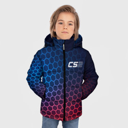 Зимняя куртка для мальчиков 3D Counter Strike 2 неоновые соты - фото 2