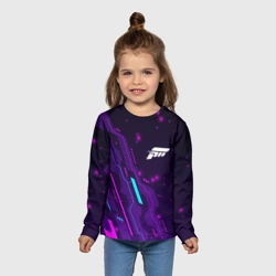 Детский лонгслив 3D Forza Horizon neon gaming - фото 2