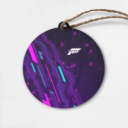 Деревянная игрушка круг Forza Horizon neon gaming