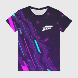 Женская футболка 3D Forza Horizon neon gaming