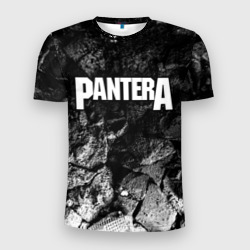 Мужская футболка 3D Slim Pantera black graphite
