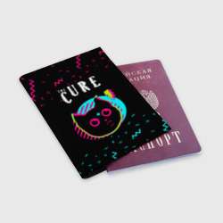 Обложка для паспорта матовая кожа The Cure - rock star cat - фото 2