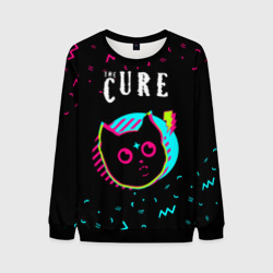 Мужской свитшот 3D The Cure - rock star cat