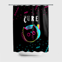 Штора 3D для ванной The Cure - rock star cat
