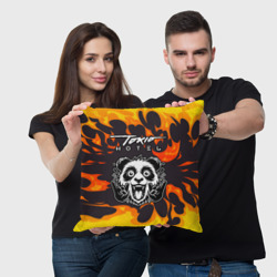 Подушка 3D Tokio Hotel рок панда и огонь - фото 2