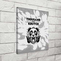 Холст квадратный Thousand Foot Krutch рок панда на светлом фоне - фото 2