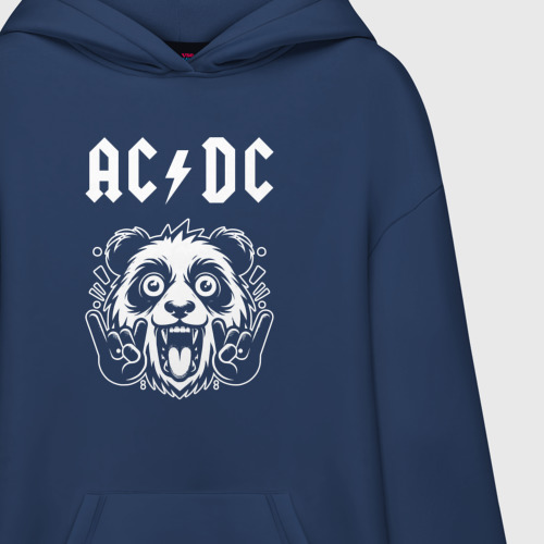 Худи SuperOversize хлопок AC DC rock panda - фото 3