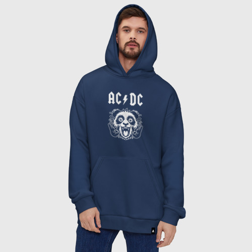 Худи SuperOversize хлопок AC DC rock panda - фото 5