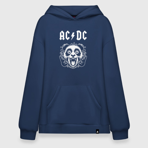 Худи SuperOversize хлопок AC DC rock panda