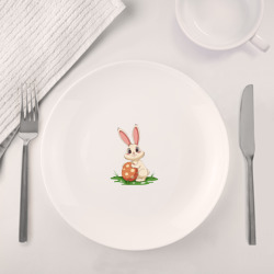 Набор: тарелка + кружка Пасхальный кролик и пасхальное яйцо  - фото 2