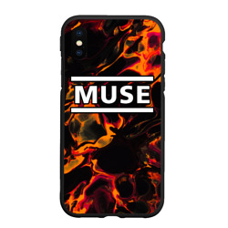 Чехол для iPhone XS Max матовый Muse red lava