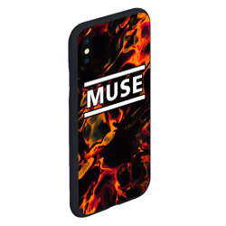 Чехол для iPhone XS Max матовый Muse red lava - фото 2