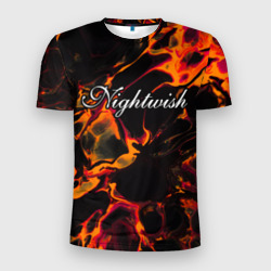 Мужская футболка 3D Slim Nightwish red lava