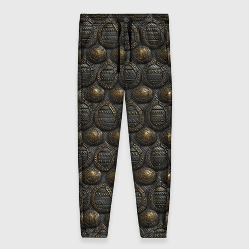 Женские брюки с принтом Темная классическая броня, вид спереди №1