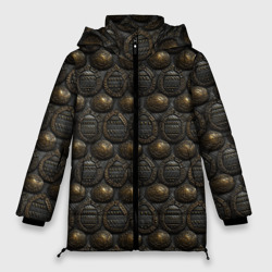 Темная классическая броня – Женская зимняя куртка Oversize с принтом купить