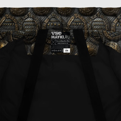 Куртка с принтом Темная классическая броня для женщины, вид на модели спереди №5. Цвет основы: черный